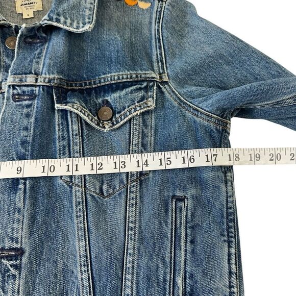 Citizens of Humanity Embroidered Denim Jean Trucker Jacket, S - Picture 9 of 10